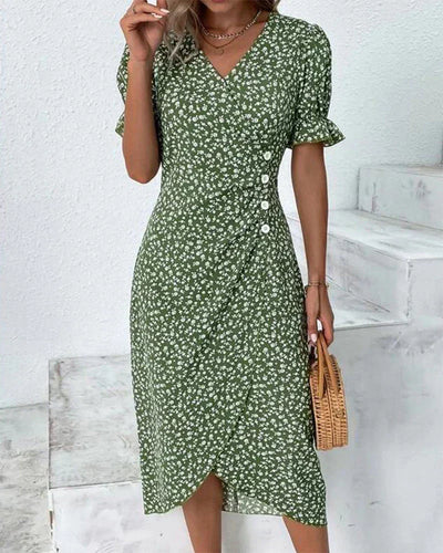 Tine™ | Short-Sleeve Dress with Floral Print