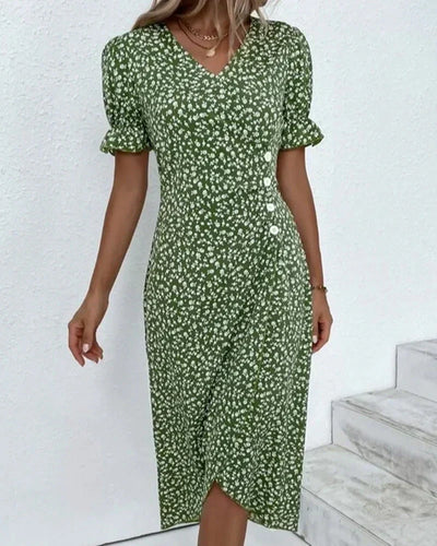 Tine™ | Short-Sleeve Dress with Floral Print