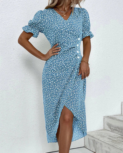 Tine™ | Short-Sleeve Dress with Floral Print