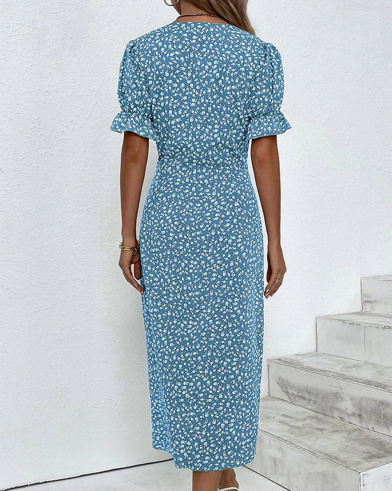 Tine™ | Short-Sleeve Dress with Floral Print