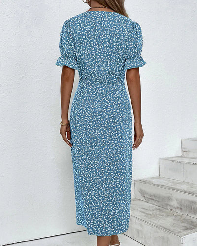 Tine™ | Short-Sleeve Dress with Floral Print