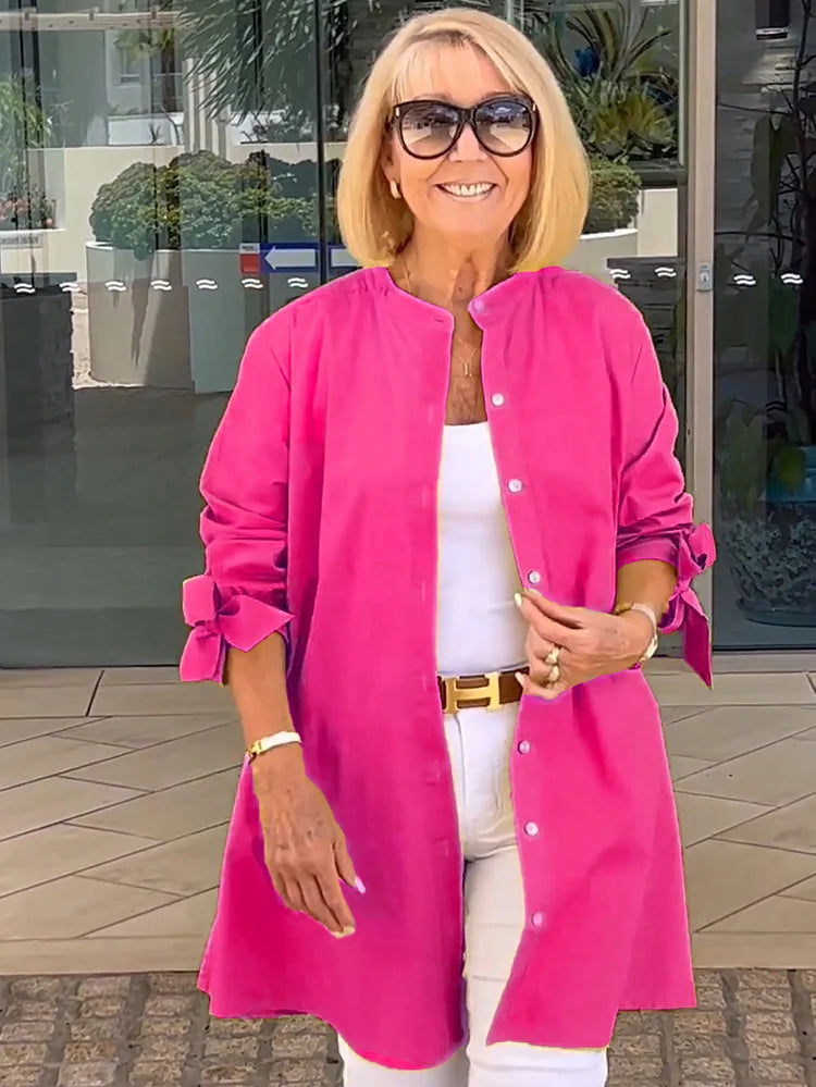 Philomine™ | Elegant Long Shirt Jacket