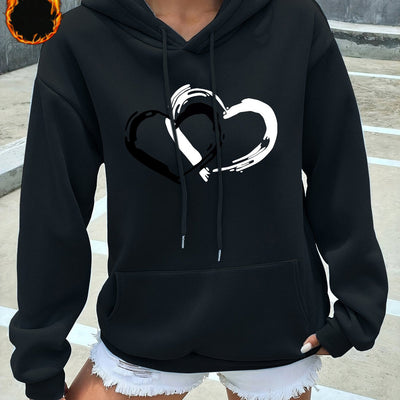 Aria™ | Heart Print Cozy Hoodie
