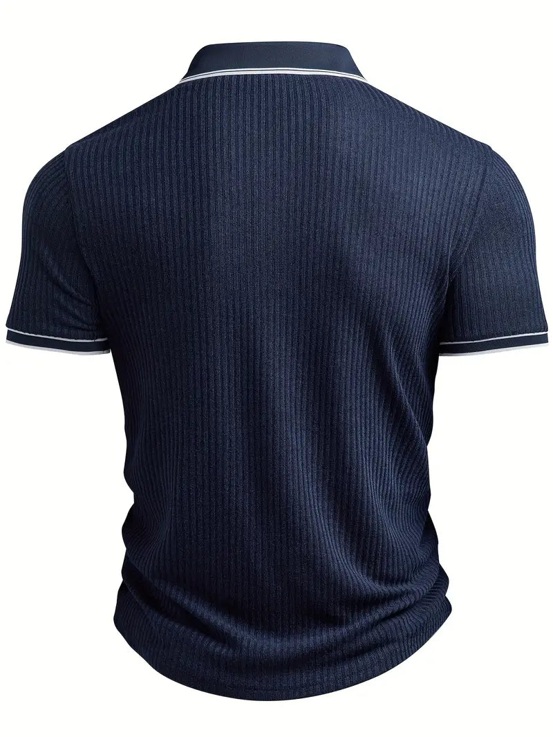 Luca™ | Slim-Fit Ribbed Polo Shirt