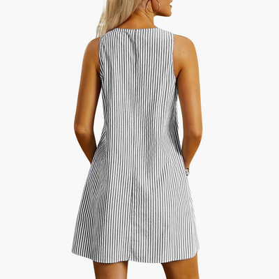 Maya™ | Striped Summer Swing Dress