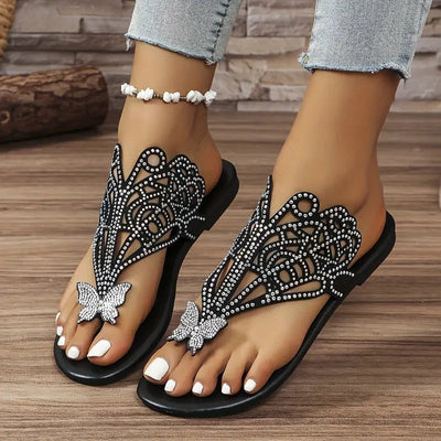 Aubrey™ | Stylish Leather Sandal With Butterfly Cover