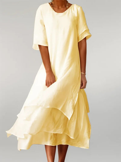 Caledonia™ | Stylish Layered Midi Dress