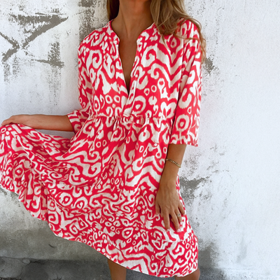 Émilane™ | Elegant Casual V-Neck Dress