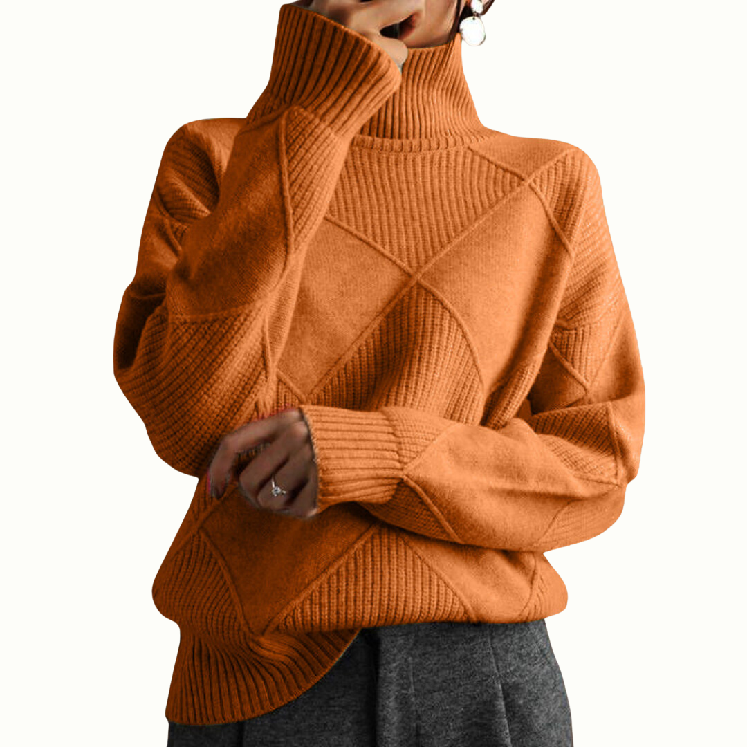 Tahlia™ | Women’s Geometric Knit Turtleneck