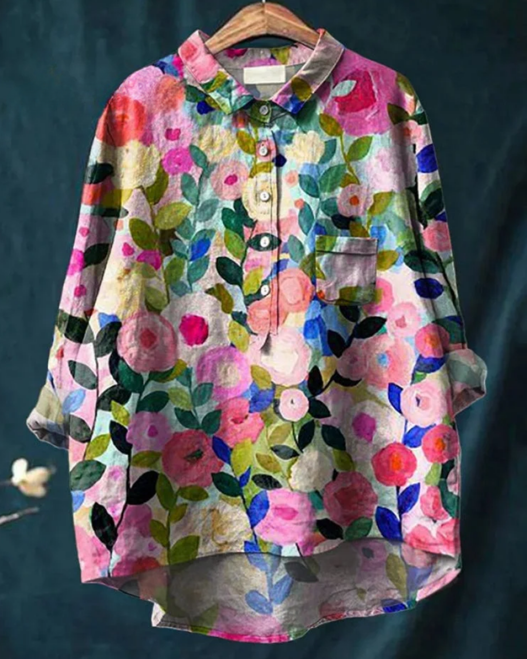 Madeline™ | Stylish Floral Button-Down Shirt