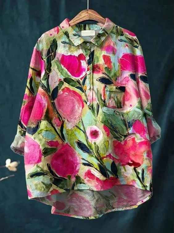 Terra™ | Vintage Lovely Floral Art Print Shirt