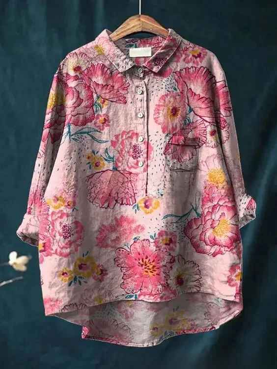 Barbra™ | Floral Art Print Shirt