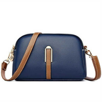 Mila™ | Litchi-Embossed Crossbody Bag