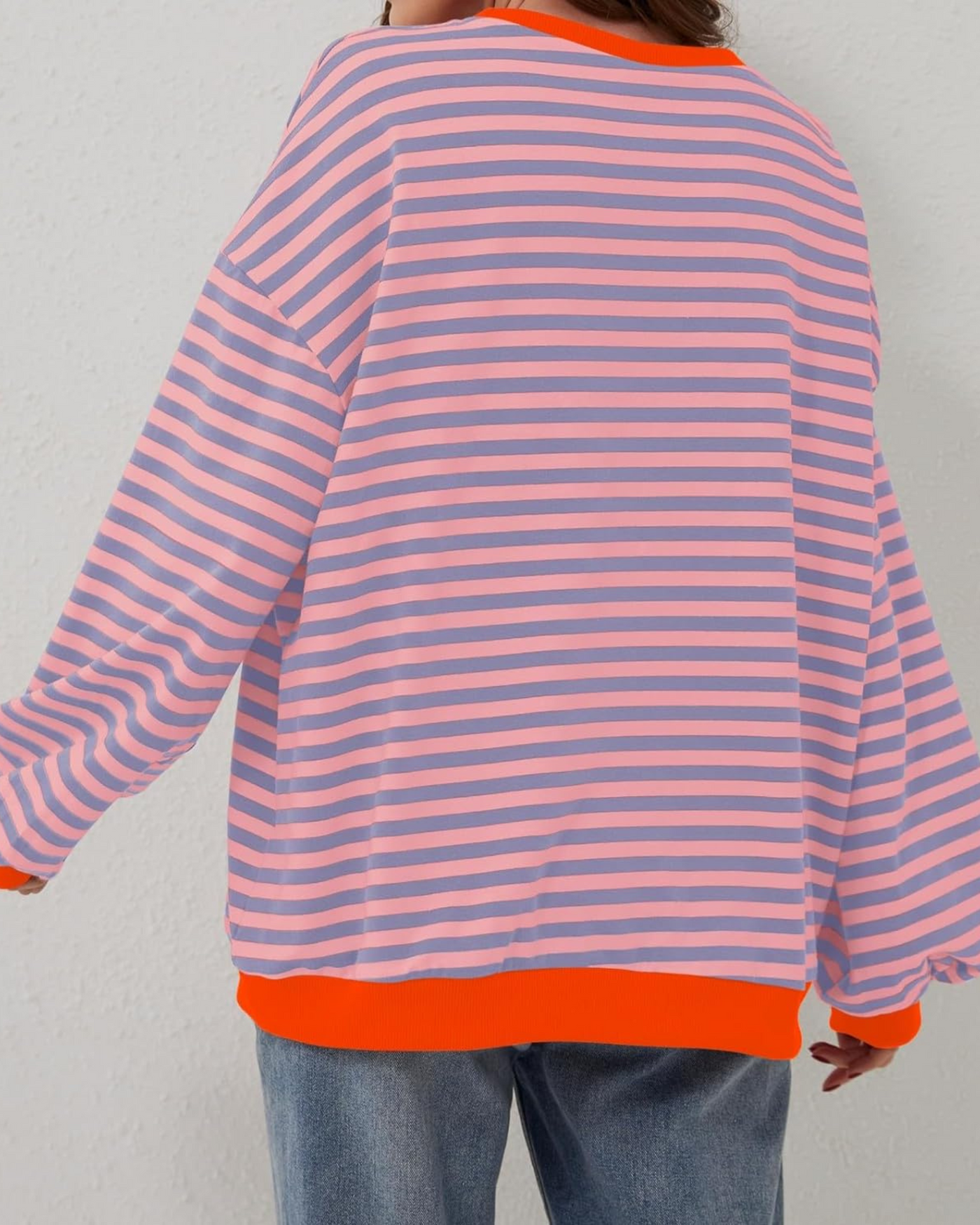 Mia™ | OVERSIZED STRIPED LONG SLEEVE SWEATSHIRT