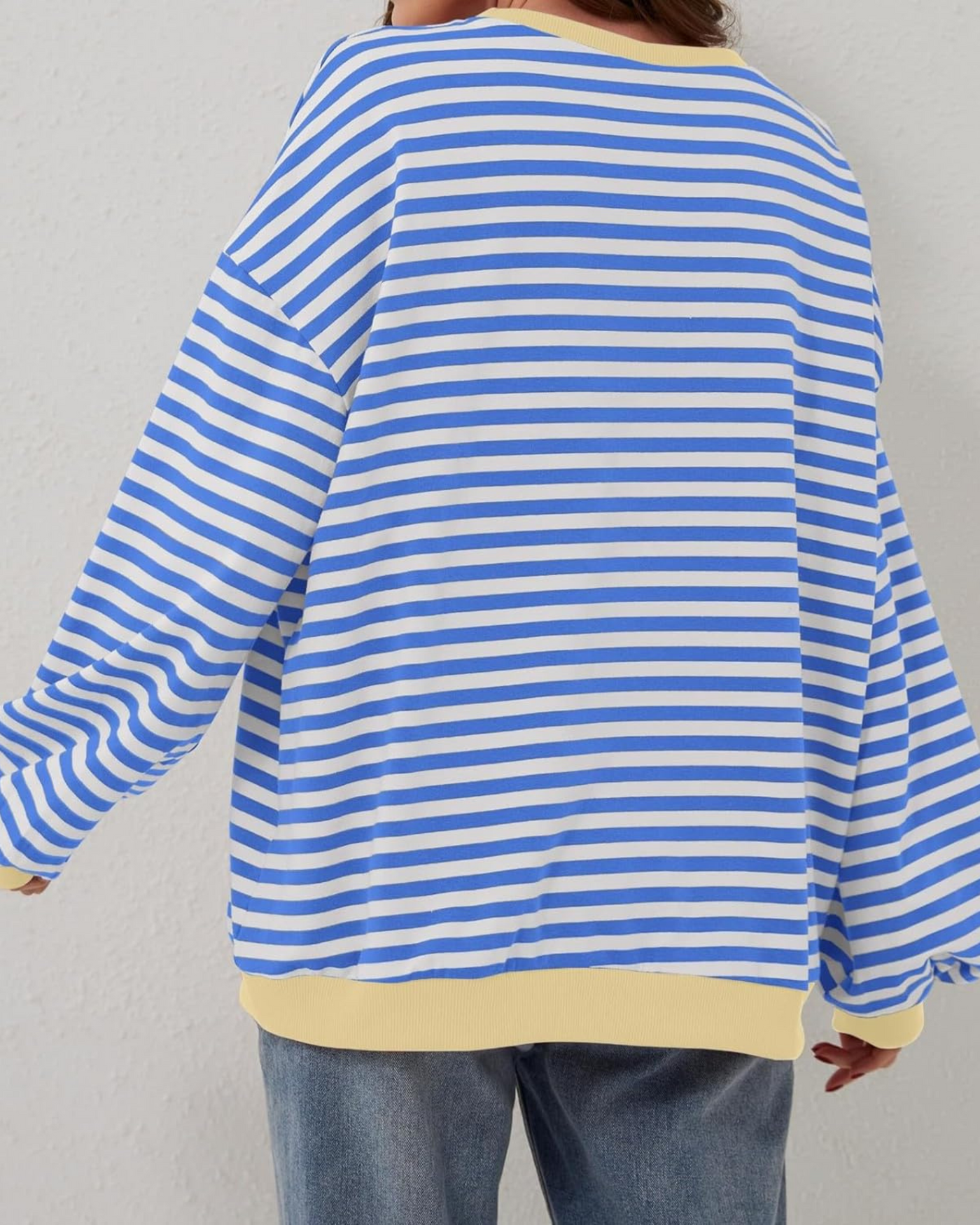 Mia™ | OVERSIZED STRIPED LONG SLEEVE SWEATSHIRT