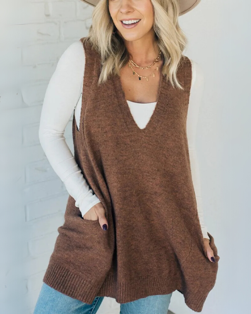 Isalie™ | Sleeveless Knit Vest
