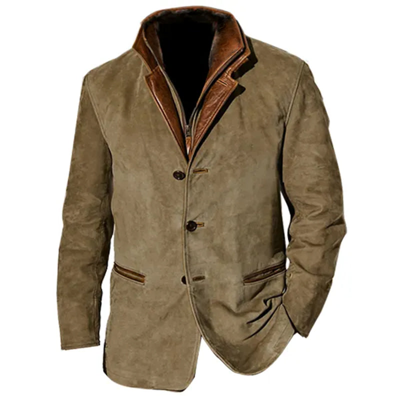 Kevin™ | Vintage Buckskin Leather Jacket