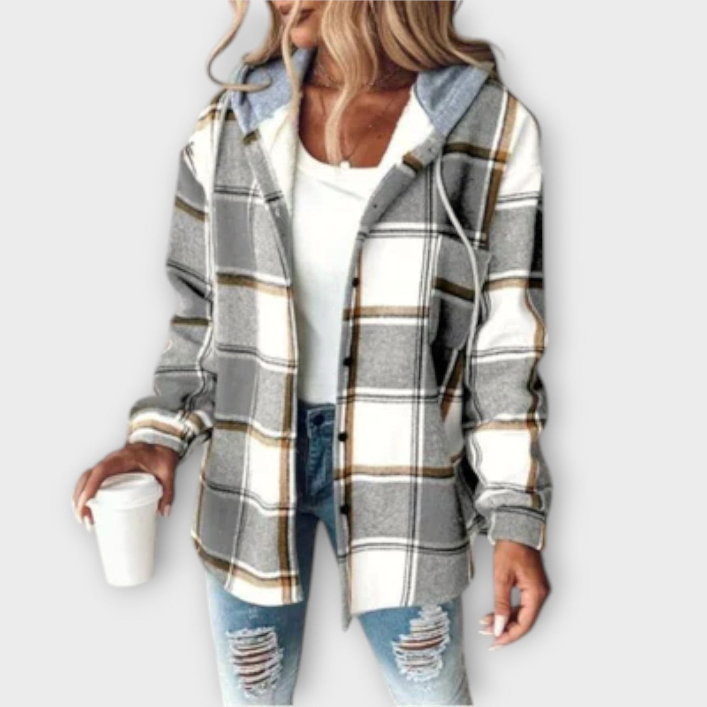 Élire™ | Plaid Hooded Flannel Jacket