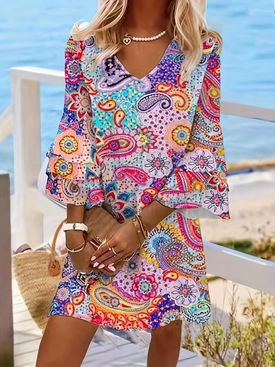 Norah™ | Floral V-Neck Dress