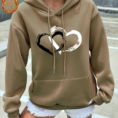 Aria™ | Heart Print Cozy Hoodie