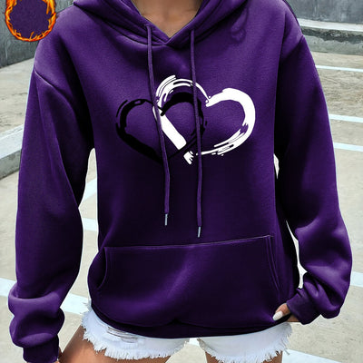 Aria™ | Heart Print Cozy Hoodie