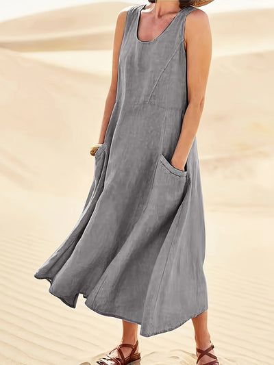 Sophia™ | Sleeveless Maxi Dress With Pockets