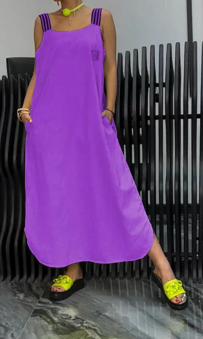 Galyssa™ | Vibrant Shoulder Strap Maxi Dress