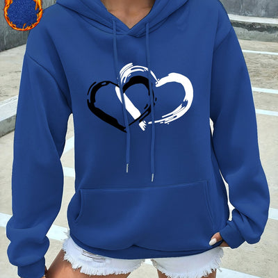 Aria™ | Heart Print Cozy Hoodie