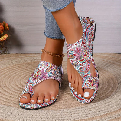 Xiomara™ | Boho Mandala Print Sandals