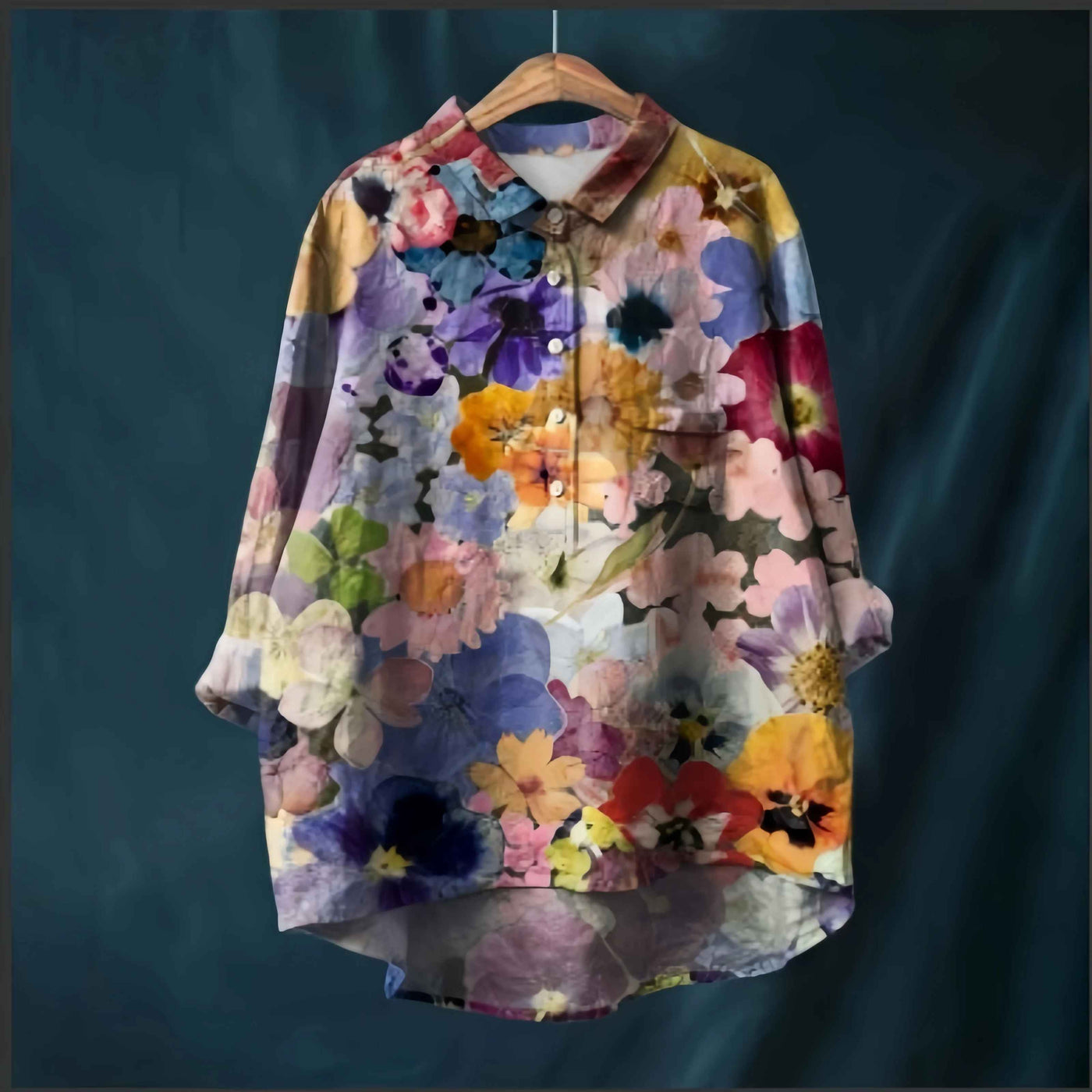 Vivian™ | Vintage Floral Art Print Shirt