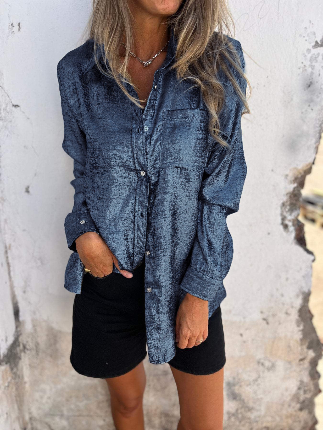 Zellab™ | Chic Shimmer Shirt