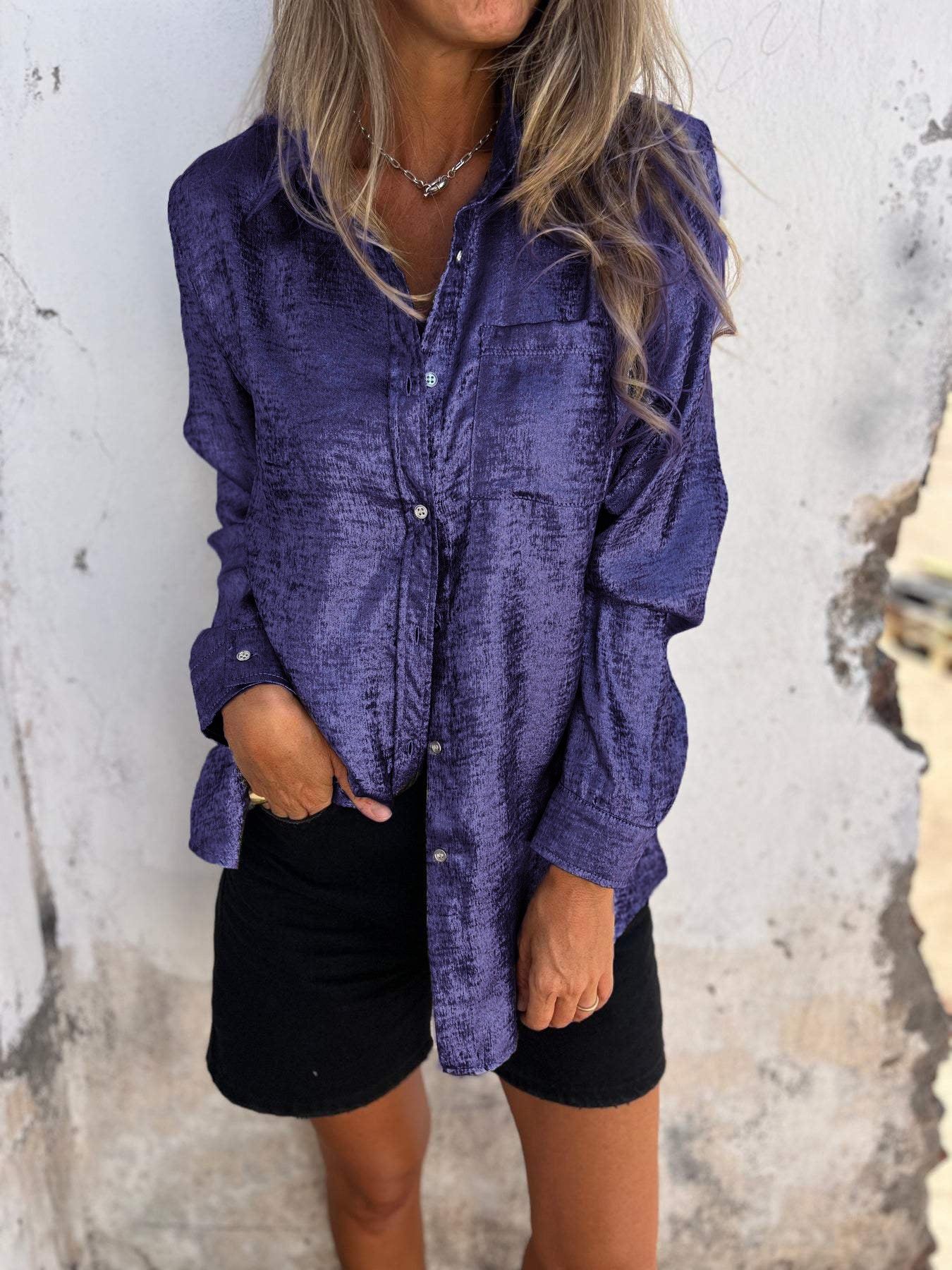 Zellab™ | Chic Shimmer Shirt