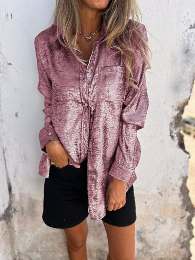 Zellab™ | Chic Shimmer Shirt