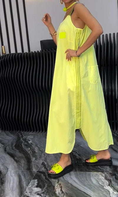 Galyssa™ | Vibrant Shoulder Strap Maxi Dress
