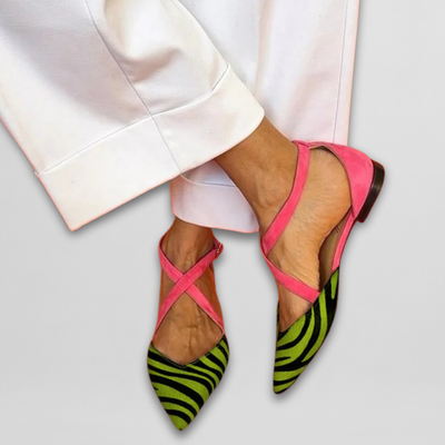 Zeraya™ | Bold Zebra-Print Ballet Flats