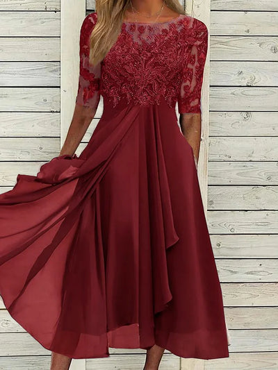 Daryana™ | Elegant Lace Midi Dress