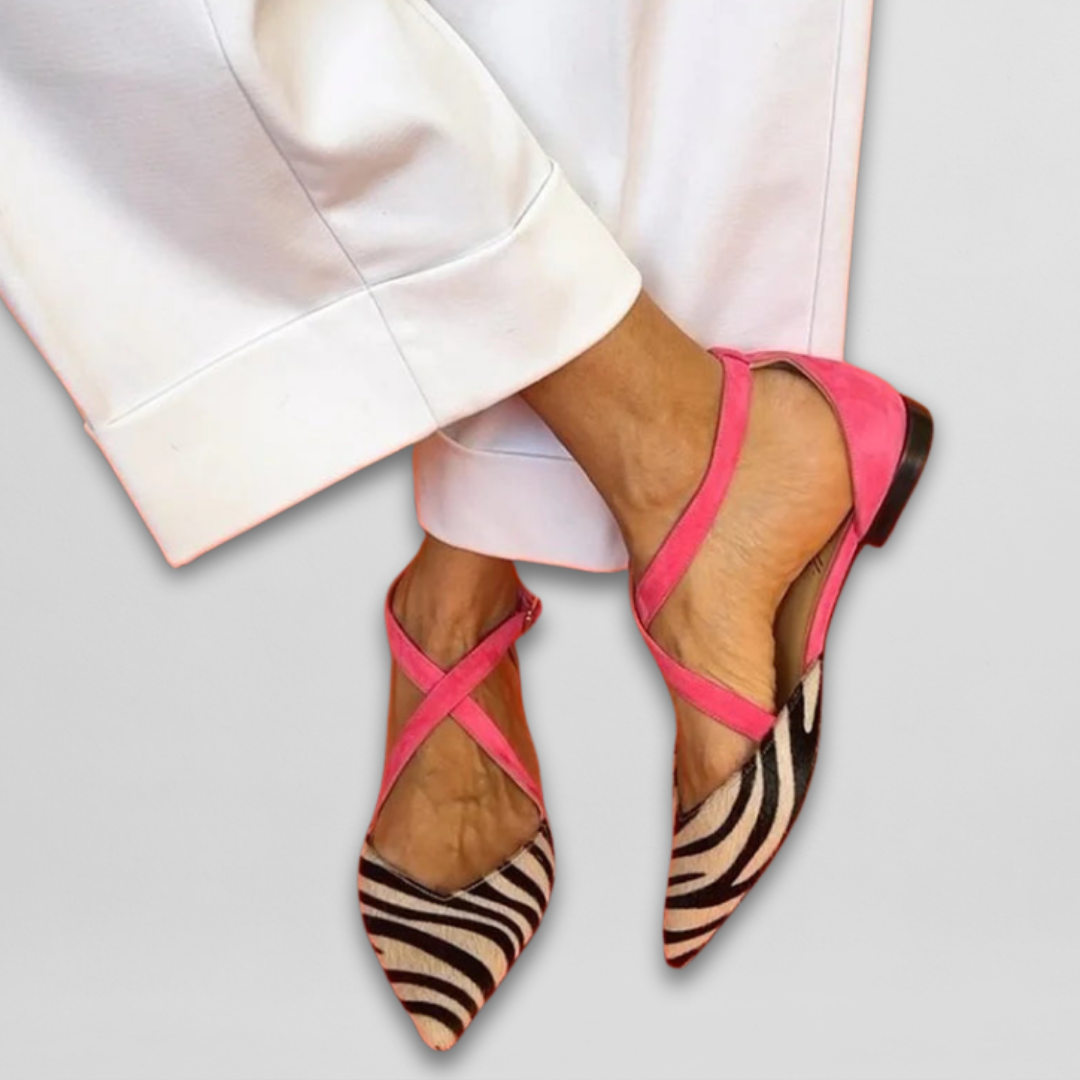 Zeraya™ | Bold Zebra-Print Ballet Flats