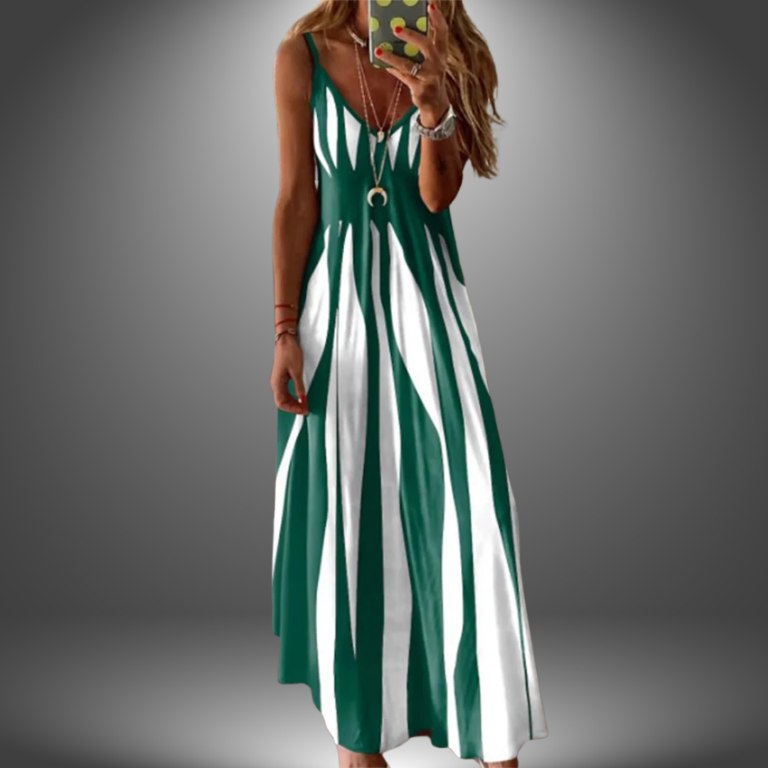 Lyselle™ | Striped Sleeveless Maxi Dress