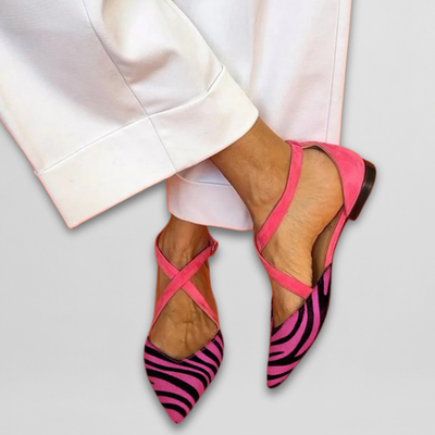 Zeraya™ | Bold Zebra-Print Ballet Flats