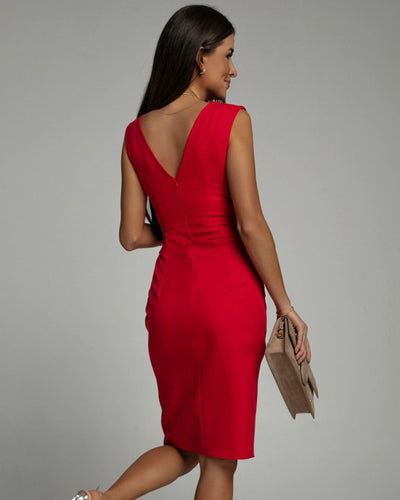 Philicia™ | Elegant Pleated Wrap Dress