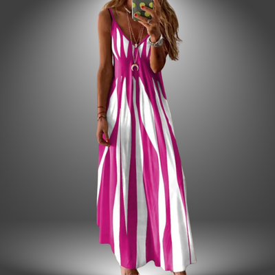 Lyselle™ | Striped Sleeveless Maxi Dress