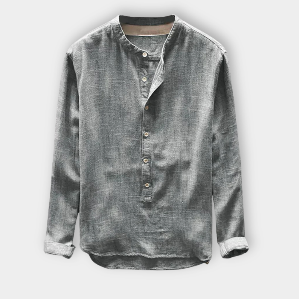 Nilo™ | Classic Relaxed Collarless Shirt