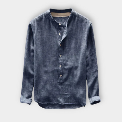 Nilo™ | Classic Relaxed Collarless Shirt