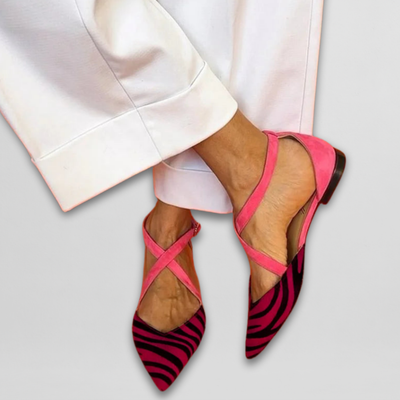 Zeraya™ | Bold Zebra-Print Ballet Flats