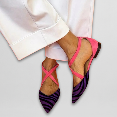 Zeraya™ | Bold Zebra-Print Ballet Flats