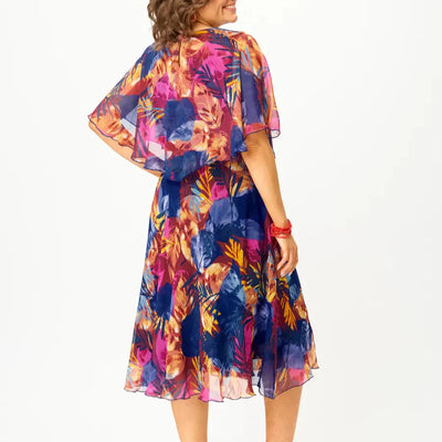 Maïwenn™ | Vibrant Flutter Midi Dress