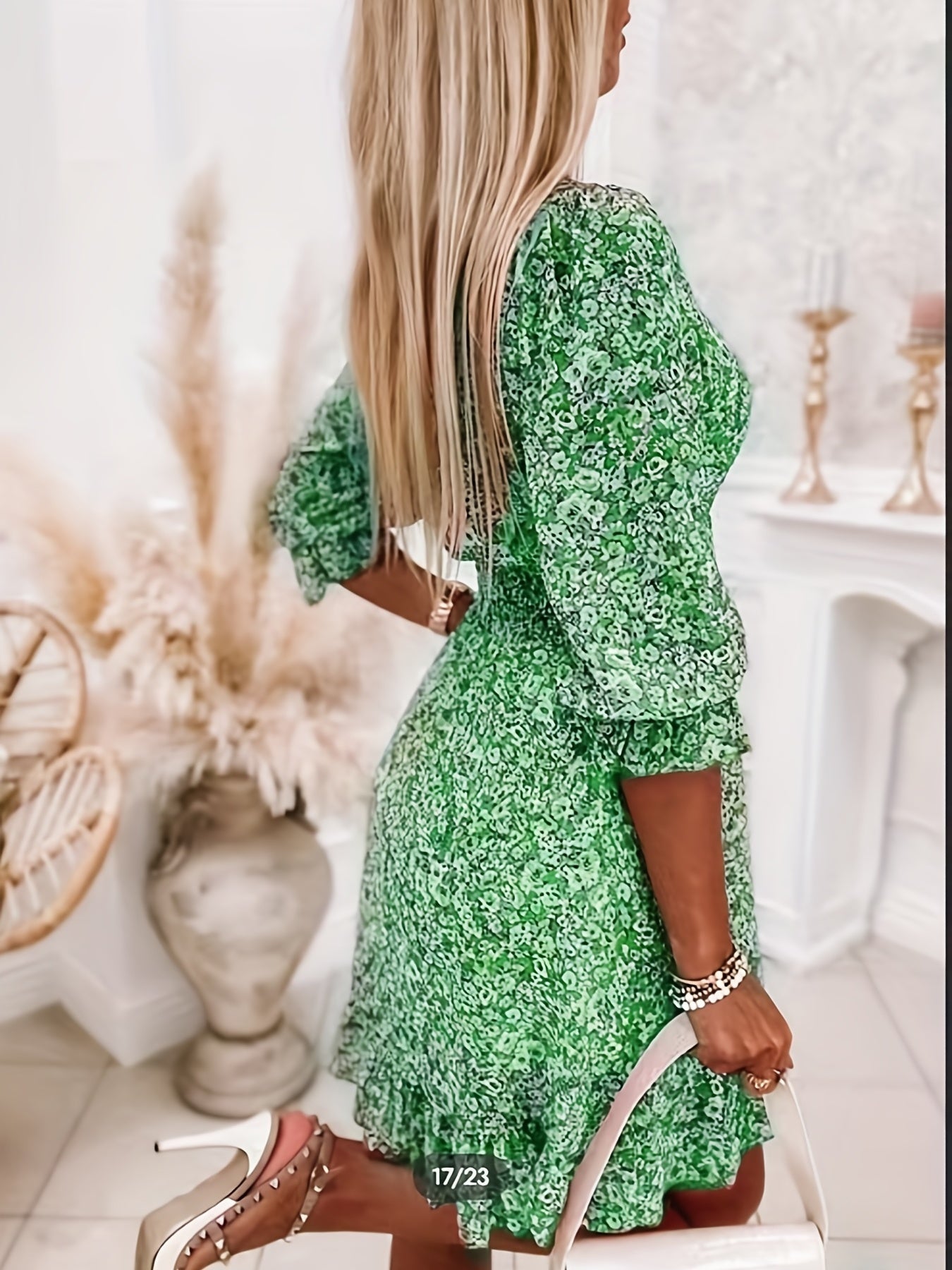 Michael™ | Floral Shirred Waist Dress