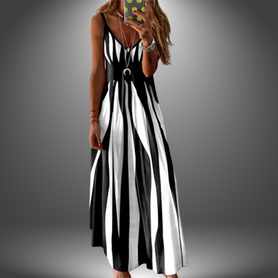 Lyselle™ | Striped Sleeveless Maxi Dress
