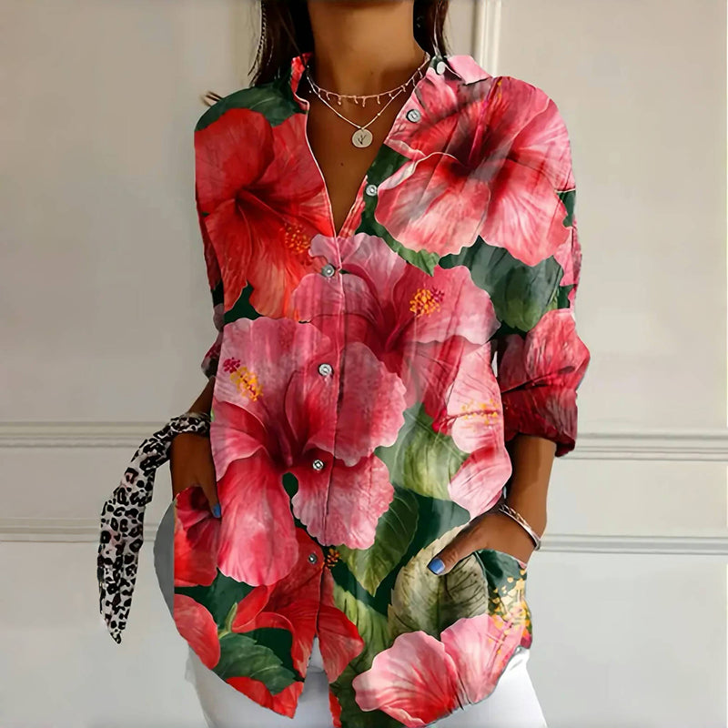 Jessy™ | Vintage Floral Print Blouse