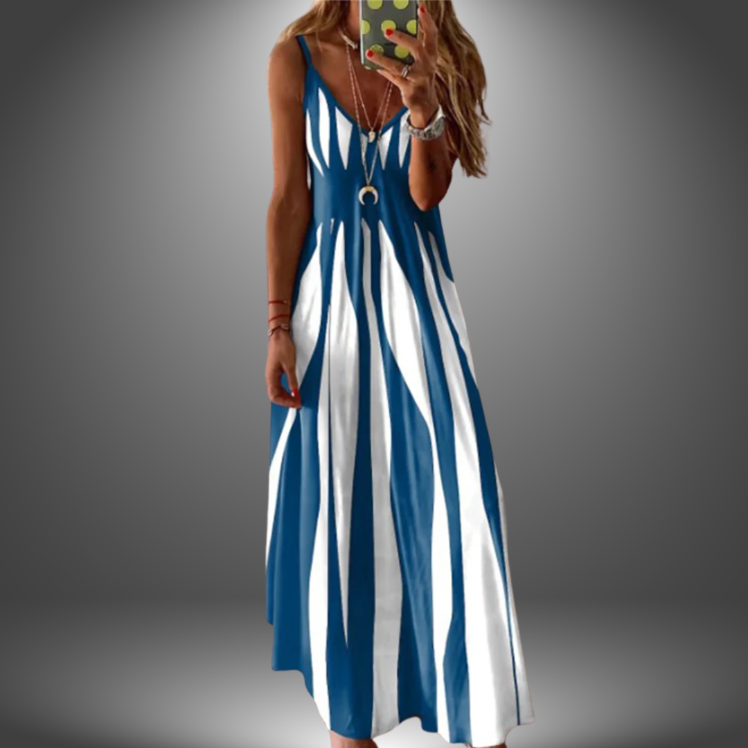 Lyselle™ | Striped Sleeveless Maxi Dress